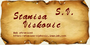 Staniša Višković vizit kartica